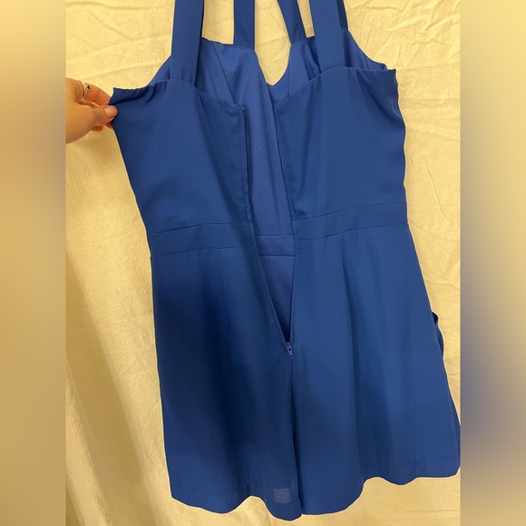 Bisou Bisou Royal Blue Romper - Picture 8 of 9